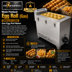 Mesin Pembuat Egg Roll (Gas) GRILLO-12SS