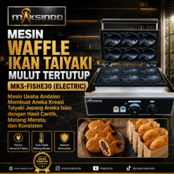 Mesin Waffle Ikan Taiyaki Mulut Tertutup (Listrik) MKS-FISHE30