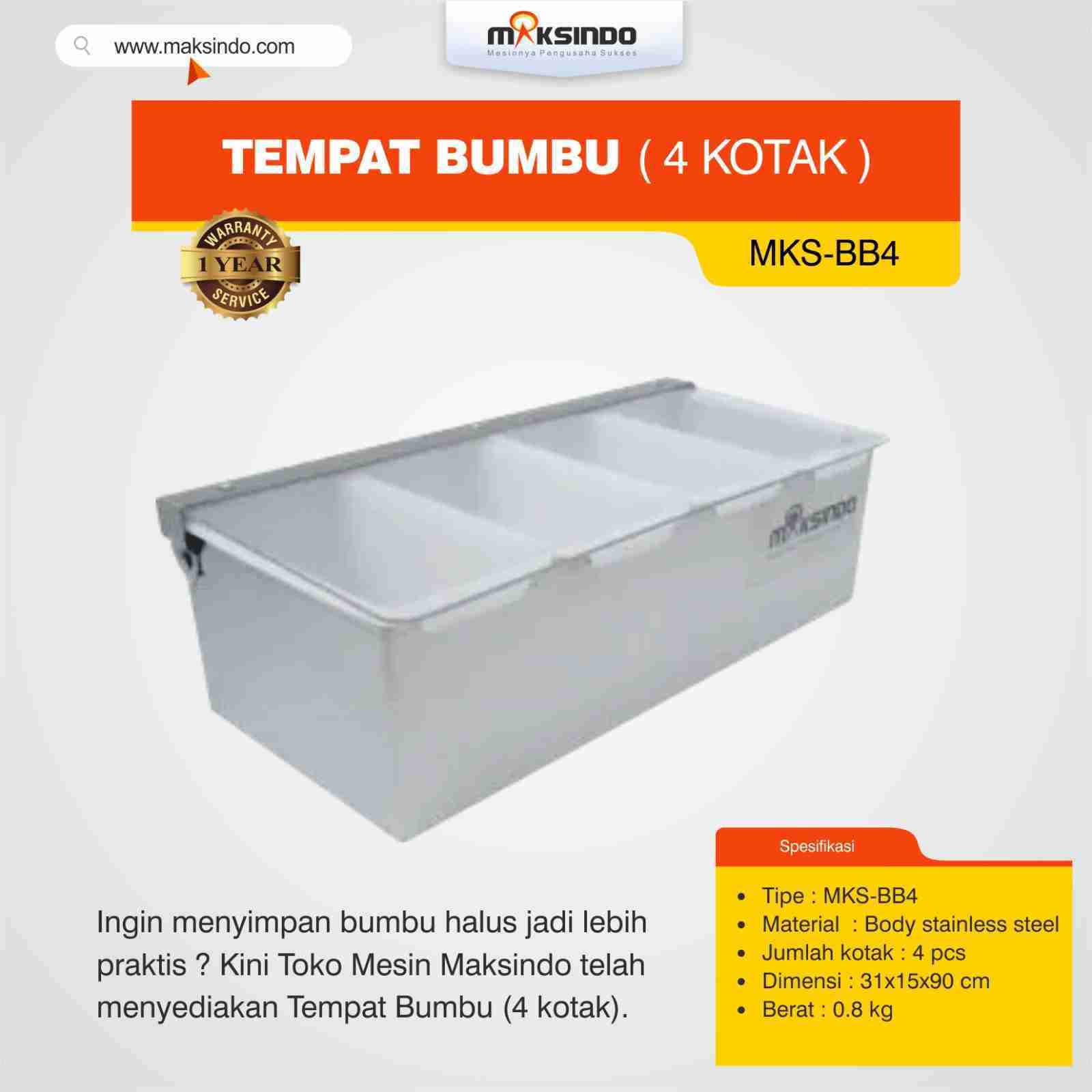 Tempat Bumbu (4 kotak) MKS-BB4