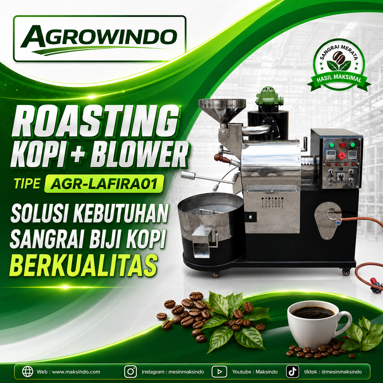 Roasting Kopi + Blower AGR-LAFIRA01