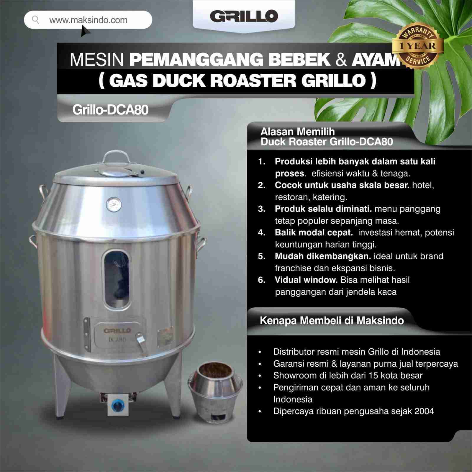 Mesin Gas Duck Roaster Grillo-DCA80 – Panggang Bebek-Ayam - Image 6