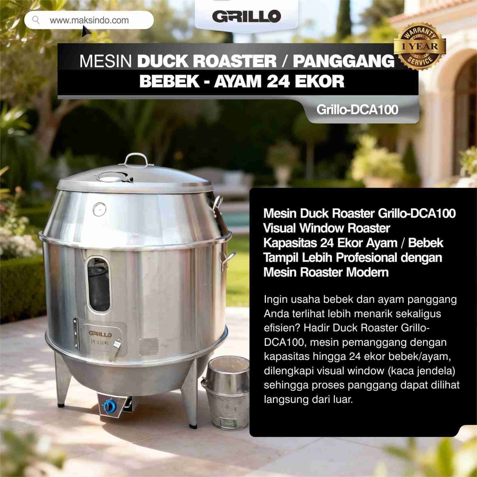 Mesin Duck Roaster Grillo-DCA100 – Panggang Bebek - Ayam 24 Ekor - Image 3