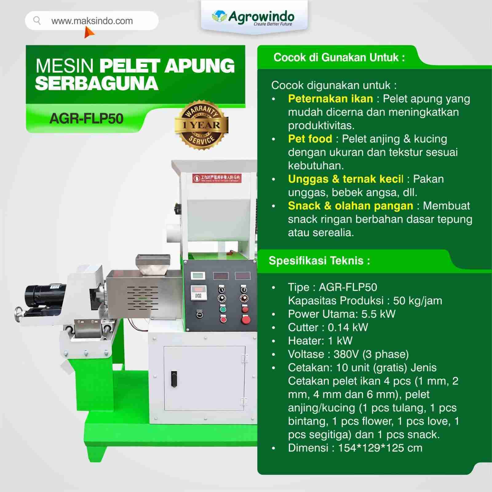 Mesin Pelet Apung Serbaguna AGR-FLP50 Aneka Bentuk (10 Cetakan) - Image 4