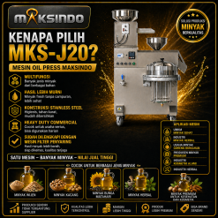 Alternative view of Mesin Pemeras Minyak Biji-Bijian (Oil Press) Plus Filter Maksindo MKS-J20
