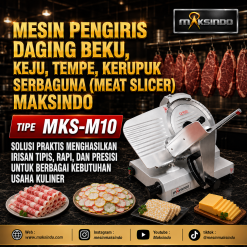 Mesin Pengiris Daging Beku, Keju, Tempe, Kerupuk Serbaguna (Meat Slicer) Maksindo MKS-M10