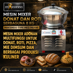 Mesin Mixer Donat dan Roti Serbaguna 8 Kg Maksindo Type MKS-MDT88