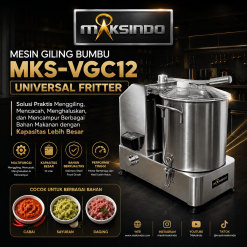 Mesin Penggiling Bumbu, Daging dan Biji-Bijian Universal Fritter Maksindo MKS-VGC12