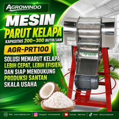 Mesin Parut Kelapa Kapasitas 200–300 Butir/Jam Agrowindo AGR-PRT100