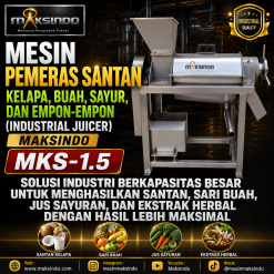 Mesin Pemeras Santan Kelapa, Buah, Sayur, dan Empon-Empon (Industrial Juicer) Maksindo MKS-1.5